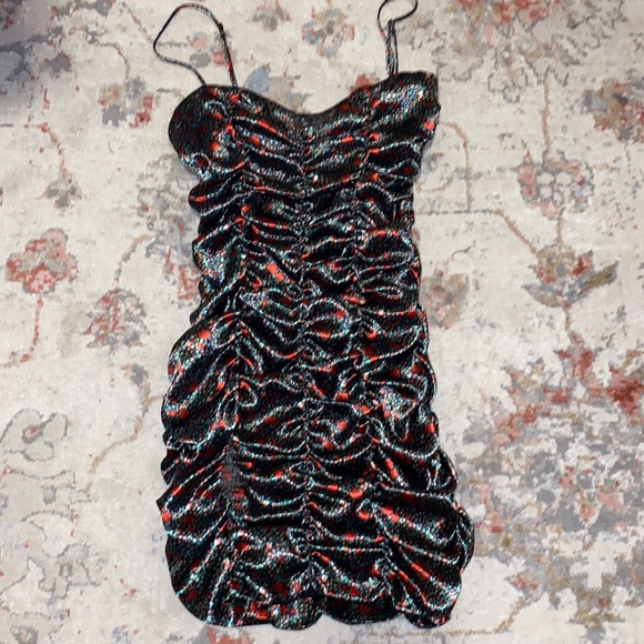 Urban Outfitters Iris Satin Ruched Dress - Picture 3 of 6